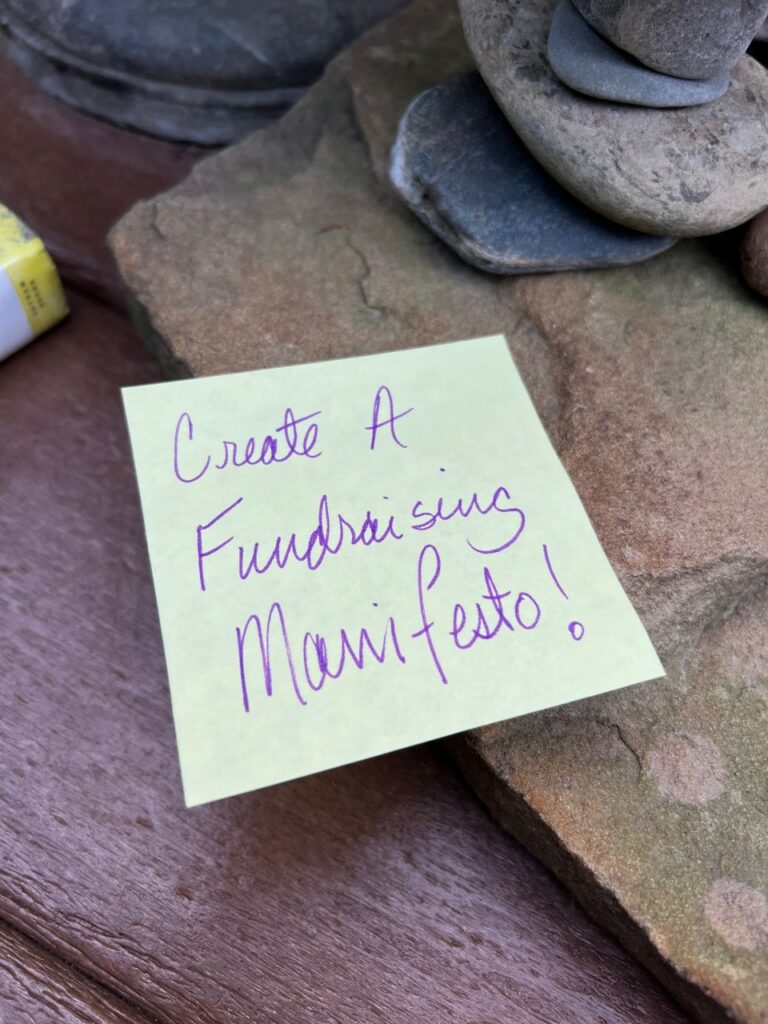 Create a Fundraising Manifesto