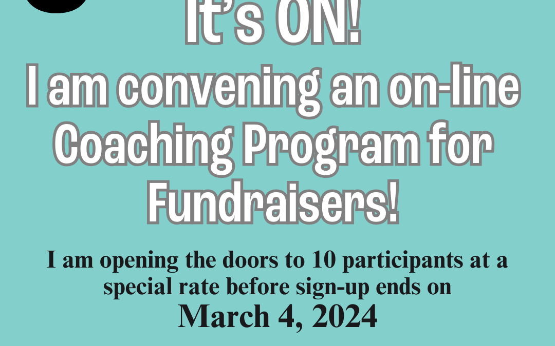 It’s Officially a Fundraising Coaching Program!